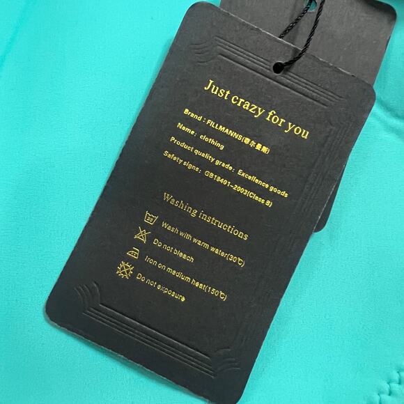 Fillmanns 2 Piece Bikini LARGE Neoprene Tropical Turquoise Beach Swim Vacation - Picture 6 of 11